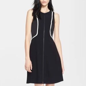Rag & Bone Andrea Full Zip  Black Dress with Off- White Trim- size 4